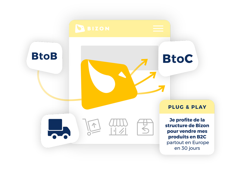 Bizon Distribution Illustration