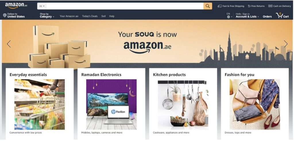 Amazon lance Amazon.ae, qui remplace Souq.com